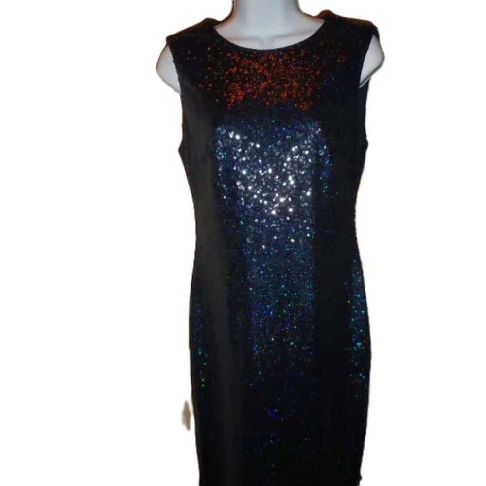 NWT Calvin Klein full sequins navy dress, size 4 - Picture 1 of 7